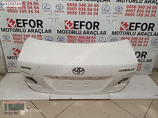 TOYOTA COROLLA BAGAJ KAPAĞI ÇIKMA ORİJİNAL PARÇA 2010-2013