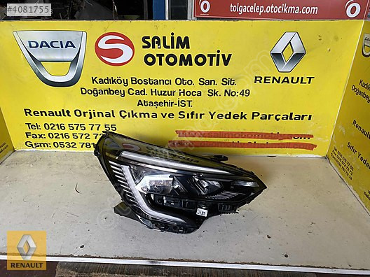 RENAULT CLIO 5 İCON ÇIKMA ORJİNAL SAĞ SOL FAR VE DİĞER PARÇALARI