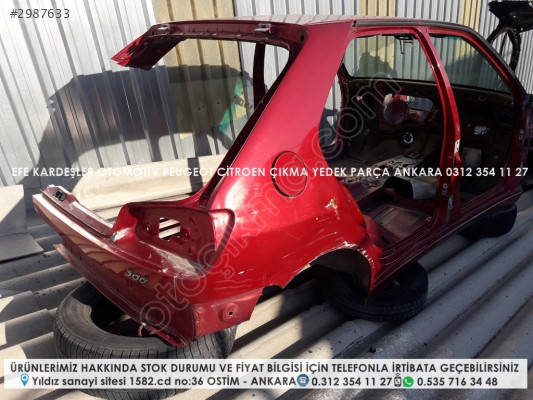 peugeot 306 çıkma sağ arka çamurluk