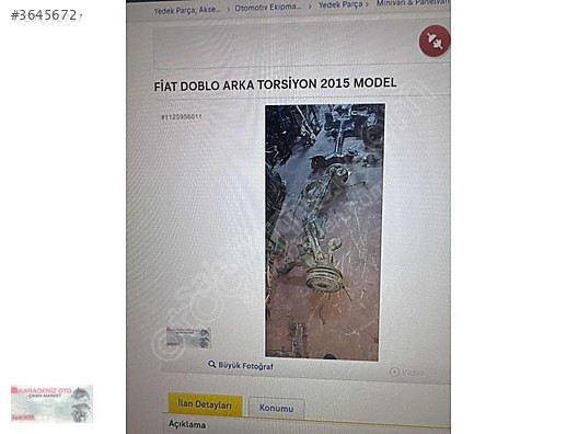 FİAT DOBLO 2011 ve üstü ARKA DİNGİL...