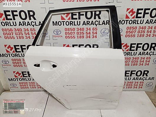 TOYOTA AURİS SAĞ ARKA KAPI ÇIKMA ORİJİNAL PARÇA 2013-2018