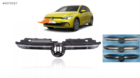5H0853653 VW GOLF8 2020 ÖN PANJUR BEYAZ KAYAR LEDLİ