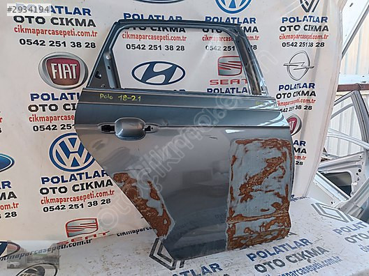 Volkswagen Polo sağ arka kapı Orjinal füme 2018-2021 boyaya hazı