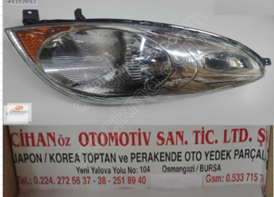 2006-2009 Nissan Note Sağ Ön Far DEPO - Yedek Oto Parçaları