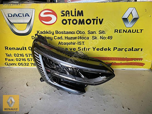 RENAULT MEGAN 4 ÇIKMA ORJİNAL 2023 İCON SAĞ FAR VE DİĞER PARÇALA