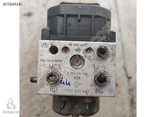 Renault Megane Scenic ABS Beyni 7700432643 0265216732 027300