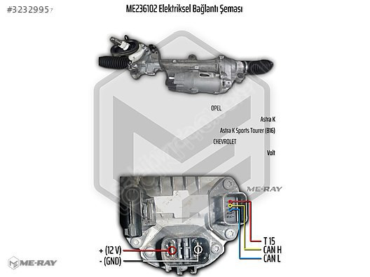 OPEL ASTRA K ELEKTRİKLİ DİREKSİYON KUTUSU