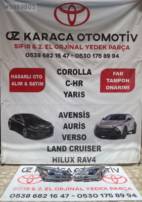2019-2025 TOYOTA COROLLA ÇIKMA ORJİNAL HATASIZ TAKIM ÖN FAR