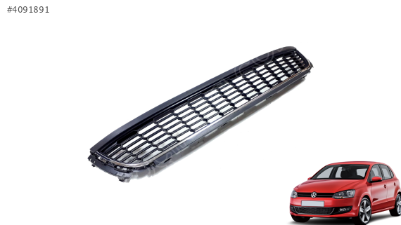 6R0853671 VW POLO 10-14 ÖN TAMPON ORTA IZGARA KROM ÇERÇEVELİ