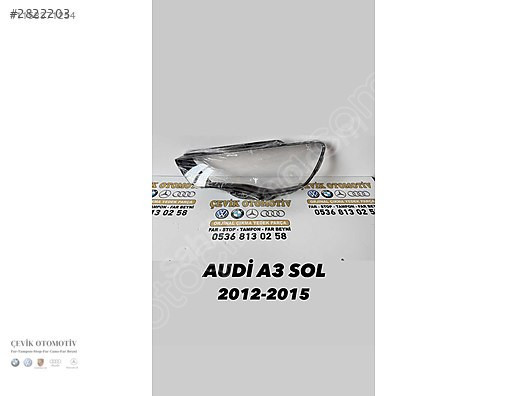 AUDİ A3 2012-2015 SOL FAR CAMI