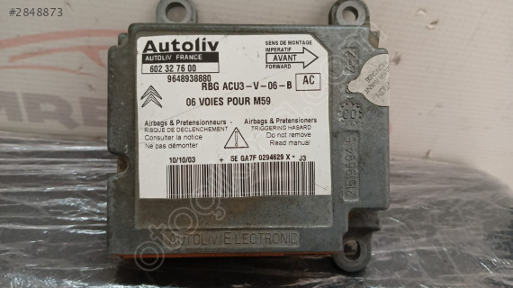 602327600 - 9648938880 AC Partner Citroen Berlingo Airbag Beyni