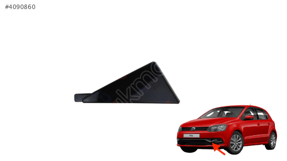 6C0941777 VW POLO 2015-2017 ÖN TAMPON SİS KAPAK ARA PLASTİĞİ SOL