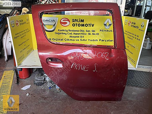 DACİA SANDERO ÇIKMA ORJİNAL SAĞ ARKA KAPI VE DİĞER PARÇALARI