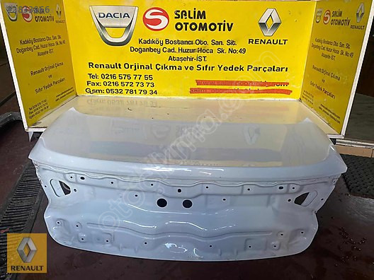 Beyaz Renault Megane 4 Sedan Orjinal Çıkma Bagaj Kapağı