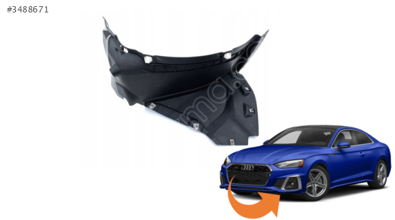 8W6853888 AUDI A5 2017+ ÇAMURLUK DAVLUMBAZI SAĞ KÜÇÜK .