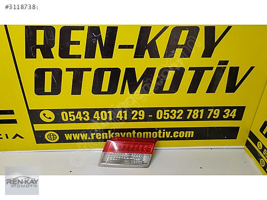 265590001R RENAULT LAGUNA 3 SAĞ İÇ STOP ÇIKMA ORJ RENKAY OTO