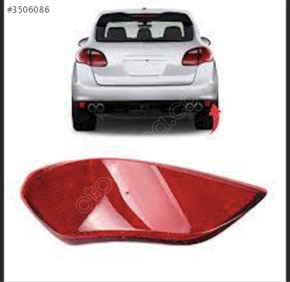 95863110600 PORSCHE CAYENNE 2011 ARKA TAMPON REFLEKTÖRÜ SAĞ .