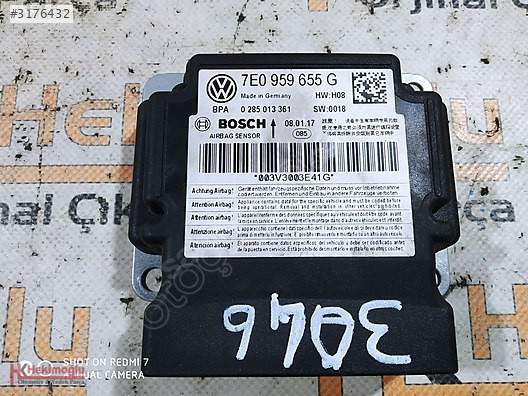 VW TRANSPORTER T6-T7 AİRBAG BEYNİ 7E0 959 655 G, 0 285 013 361,
