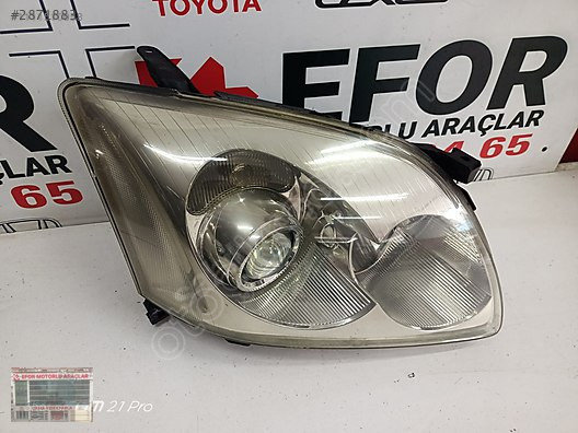 TOYOTA AVENSİS DÜZ SAĞ FAR ÇIKMA ORJİNAL PARÇA 2002-2006