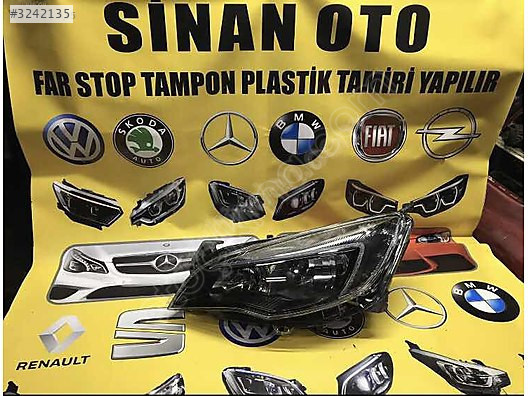 OPEL ASTRA J SAĞ SOL DUZ FAR ORJİNAL ÇIKMA TEMİZ
