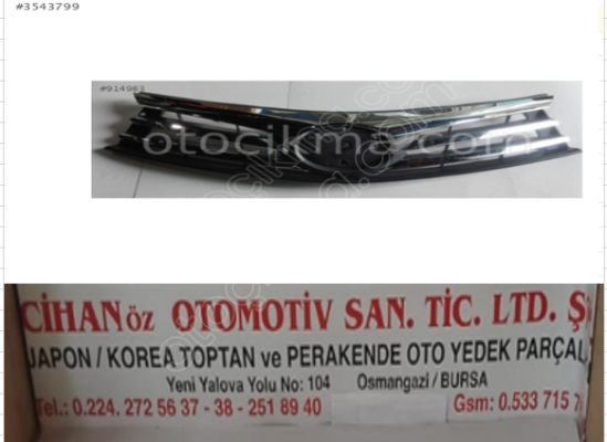 Toyota Corolla Nikelajlı Panjur 2014