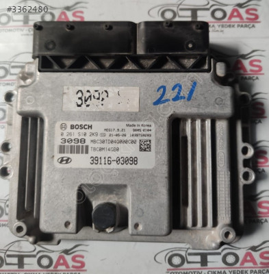 HYUNDAİ İ20 MOTOR BEYNİ 39116-03098 261S102K9
