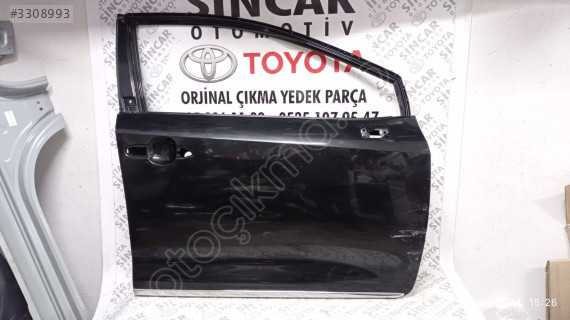 TOYOTA COROLLA 2019 2024 SAĞ ÖN KAPI ÇIKMA ORJİNAL SİYAH SEDEFLİ