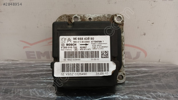 9666843980 - CEM00 - 0285010702 Peugeot 207 Airbag Beyni