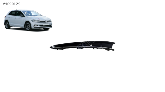 2G0853102B VW POLO 2018 ÖN TAMPON SÜS ÇİTASI KROMLU SOL