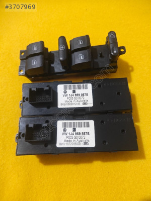 1J4959857B Volkswagen Golf 4,Bora,Passat,Leon cam düğmesi