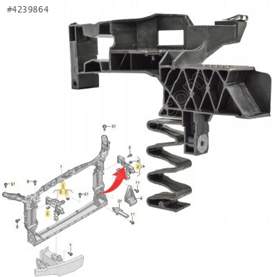 Audi A6 Far Alt Braketi Sol 2019-2022 4K0805607