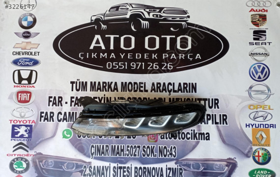 Citroen C3 Air Cross Orjinal Çıkma Gündüz Led Farı