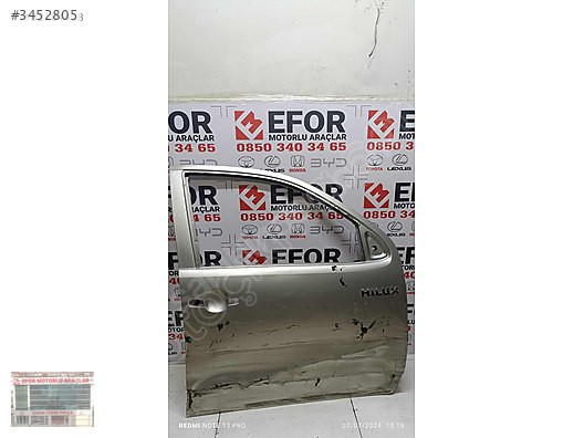 TOYOTA HİLUX SAĞ ÖN KAPI ÇIKMA ORJİNAL YEDEK PARÇA 06-14