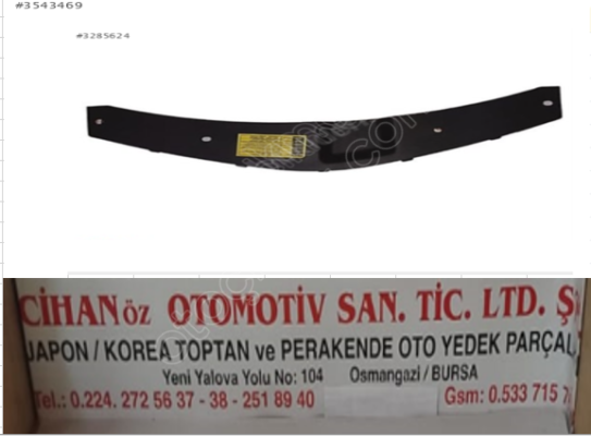 TOYOTA COROLLA PANJUR ÜST BAKALİTİ KAMERASIZ.