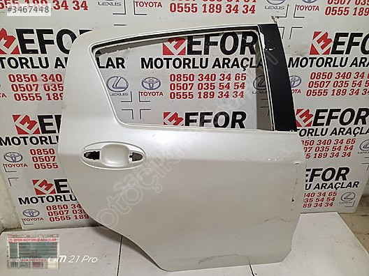 TOYOTA YARİS SAĞ ARKA KAPI ÇIKMA ORİJİNAL PARÇA 2012-2019