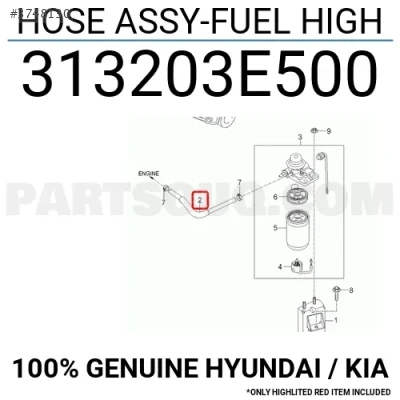 31320-3E500 SORENTO MAZOT OTOMATIGI YÜKSEK BASINÇ HORTUMU 03-06
