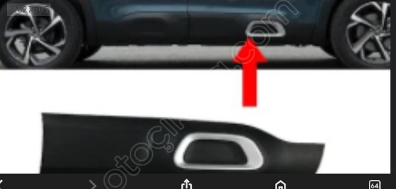 citroen c5 aircross yan kapı koruyucu Sağ 8545 S2