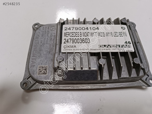 MERCEDES B W247 W177 W205 W118 LED BEYNİ 2479003603 24790041