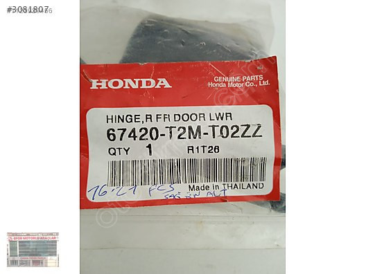HONDA CIVIC FC5 SIFIR ORJİNAL SAĞ ÖN ALT KAPI MENTEŞE 16-21