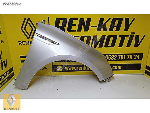 Renault Megane 4 Sağ Ön Çamurluk - Gümüş Gri, Orjinal Renka