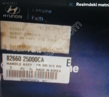 HYUNDAI ACCENT SAĞ ÖN KAPI DIŞ KULBU