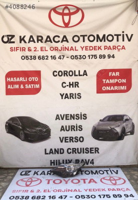 2013-2016 TOYOTA AURİS ÇIKMA ORJİNAL SOL ÖN FAR