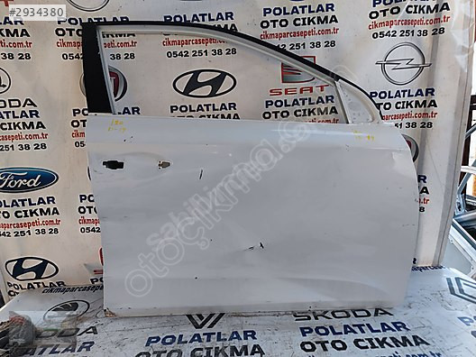 Hyundai i20 ön sağ kapı orijinal 2015-2019 göçük hasarlı beyaz