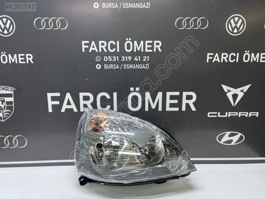 RENAULT CLİO 2  2001-05 SAĞ ÖN FAR SIFIR GRİ