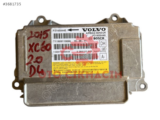 2015 Volvo XC60 D4 Modeli İçin Çıkma Airbag Beyni