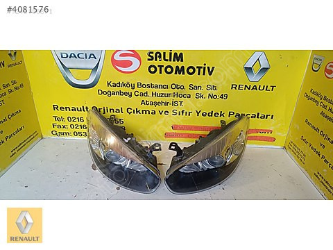 XENON RENAULT FLUENCE ÇIKMA ORJİNAL SAĞ SOL FARLARI VE DİGERLERİ