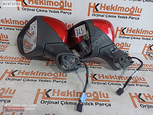 RENAULT CLİO 4 ORJİNAL KAPI AYNASI SOL ELEKTRİKLİ KIRMIZI 963025