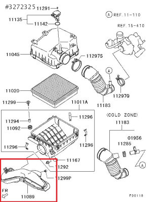MITSUBISHI L200- PICK UP- 06/15; HAVA FİLTRE KUTUSU ALT GİRİŞ