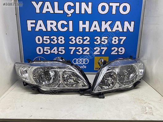 Toyota corolla 2008 sağ sol sıfır ithal far garantili ürün