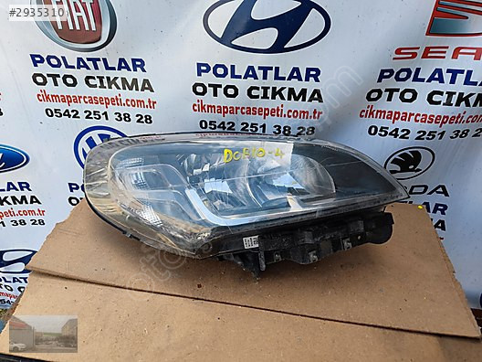 Fiat Doblo 4 ön sağ far orijinal siyah zemin